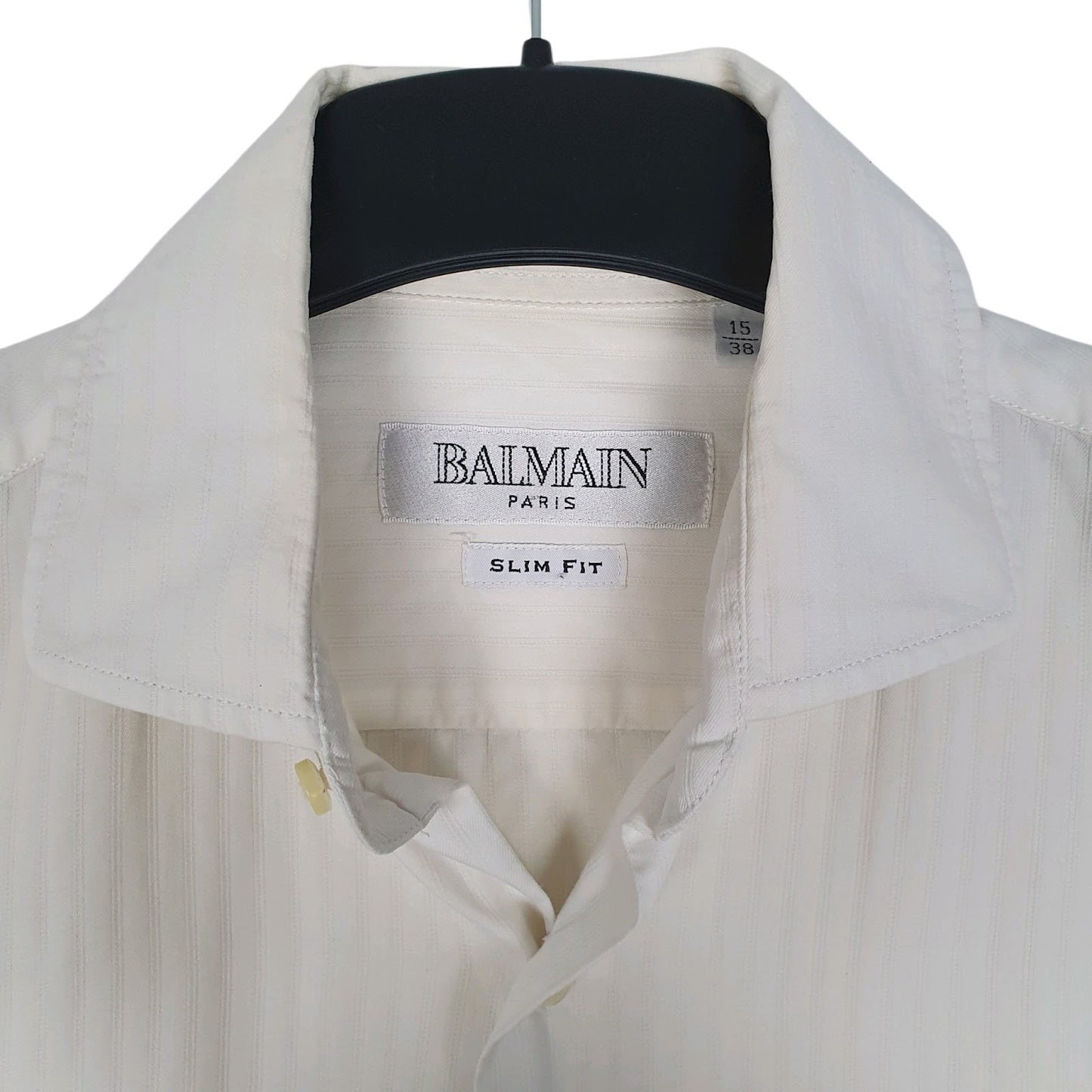 Mens White Balmain   Shirt