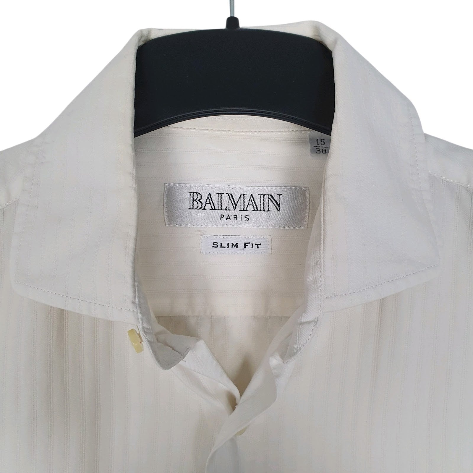 Mens White Balmain   Shirt