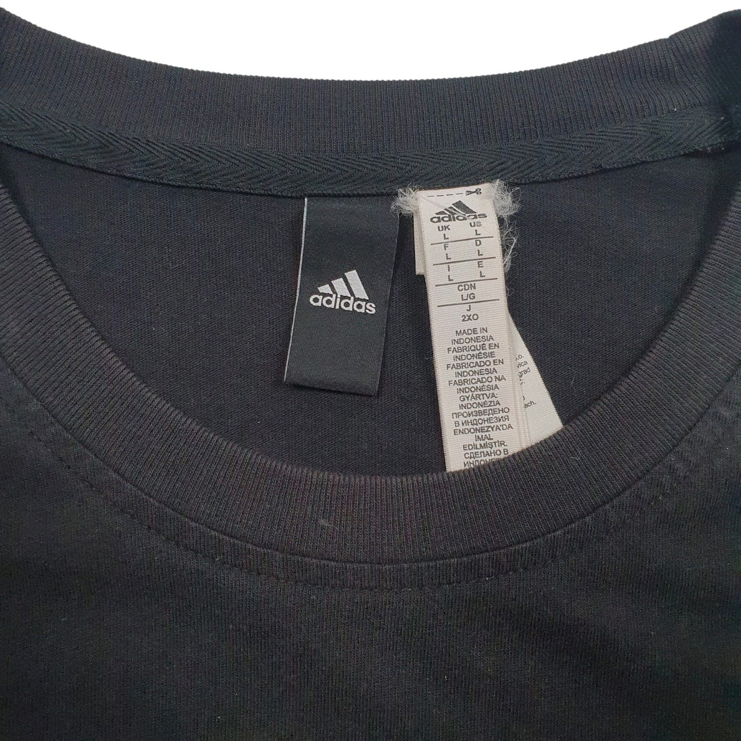 Mens Black Adidas   T Shirt
