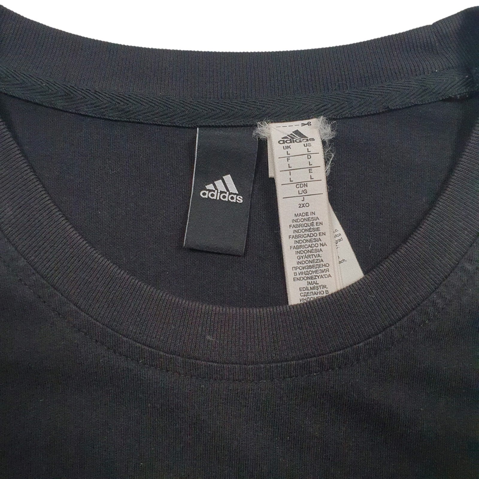 Mens Black Adidas   T Shirt