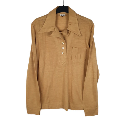 Womens Brown Larix  Long Sleeve Polo Shirt