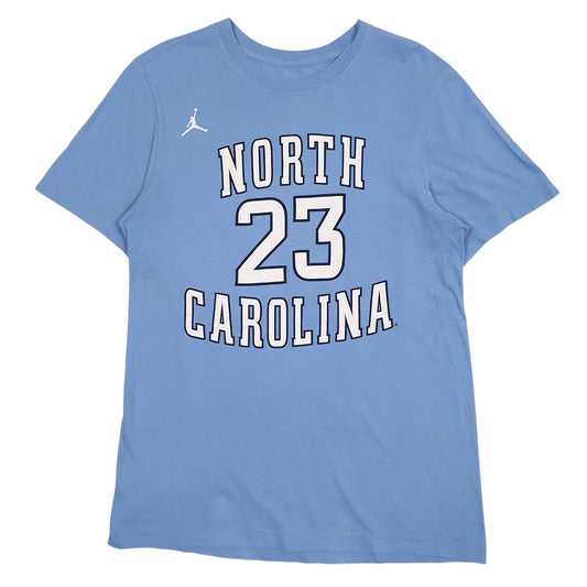Mens Blue Nike North Carolina Air Jordan Short Sleeve T Shirt