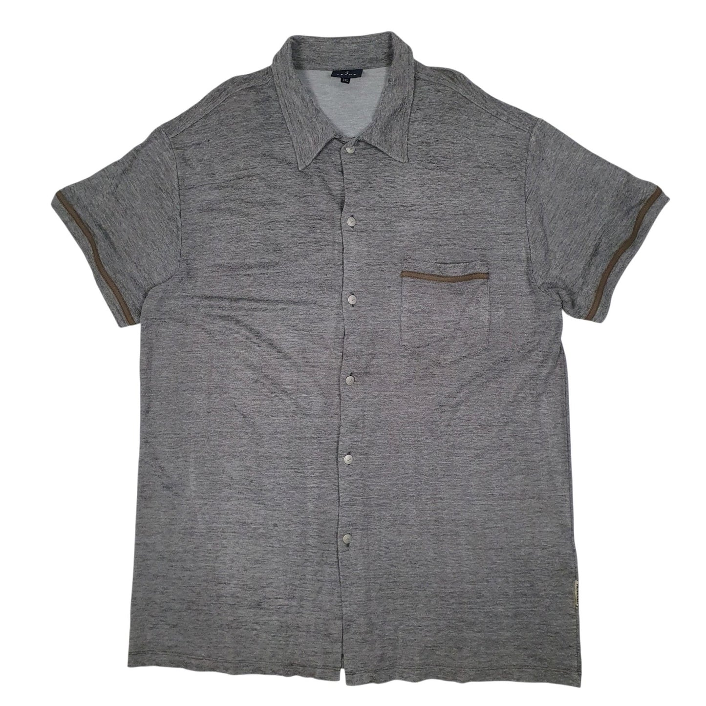 Mens Grey Trussardi  Short Sleeve Shirt