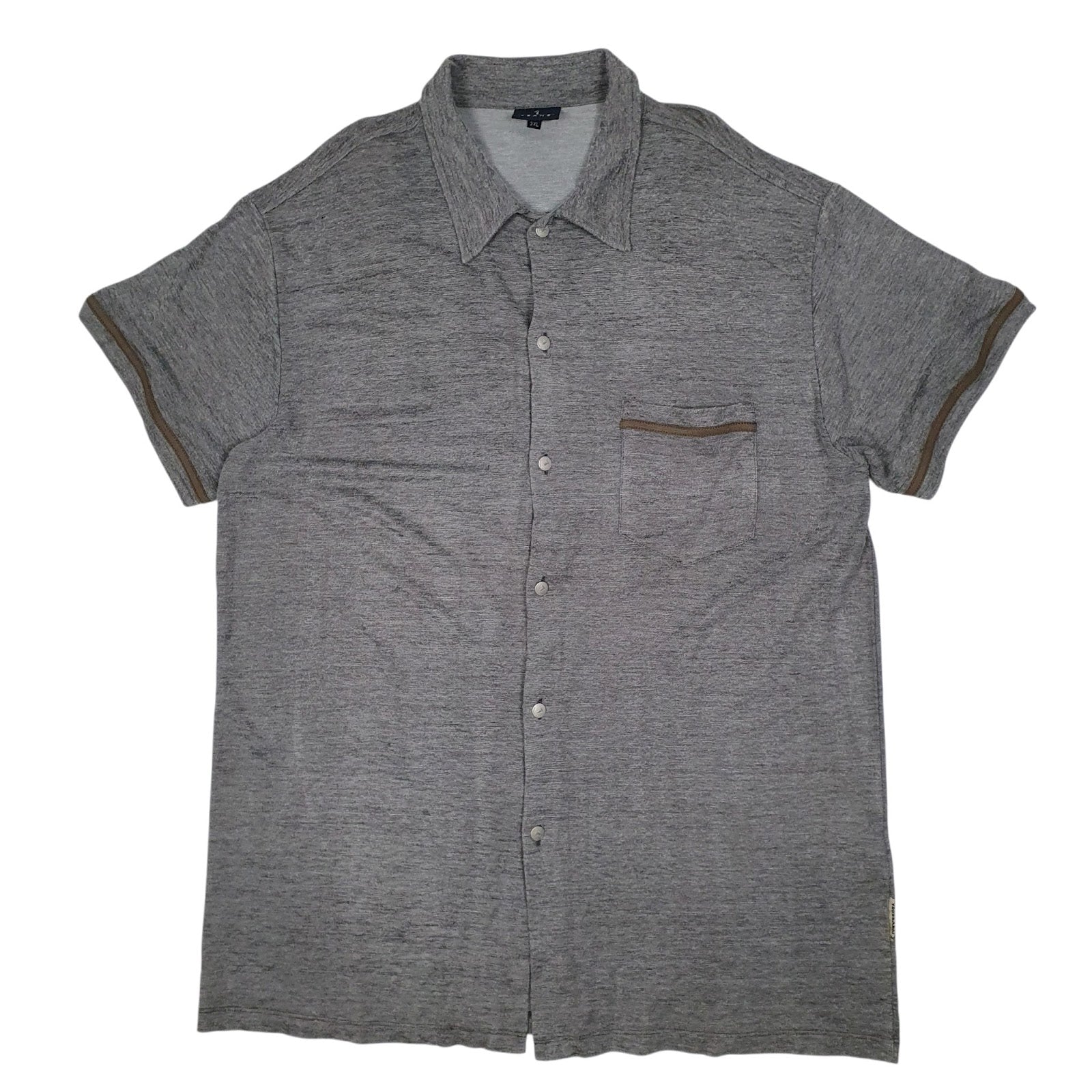Mens Grey Trussardi  Short Sleeve Shirt