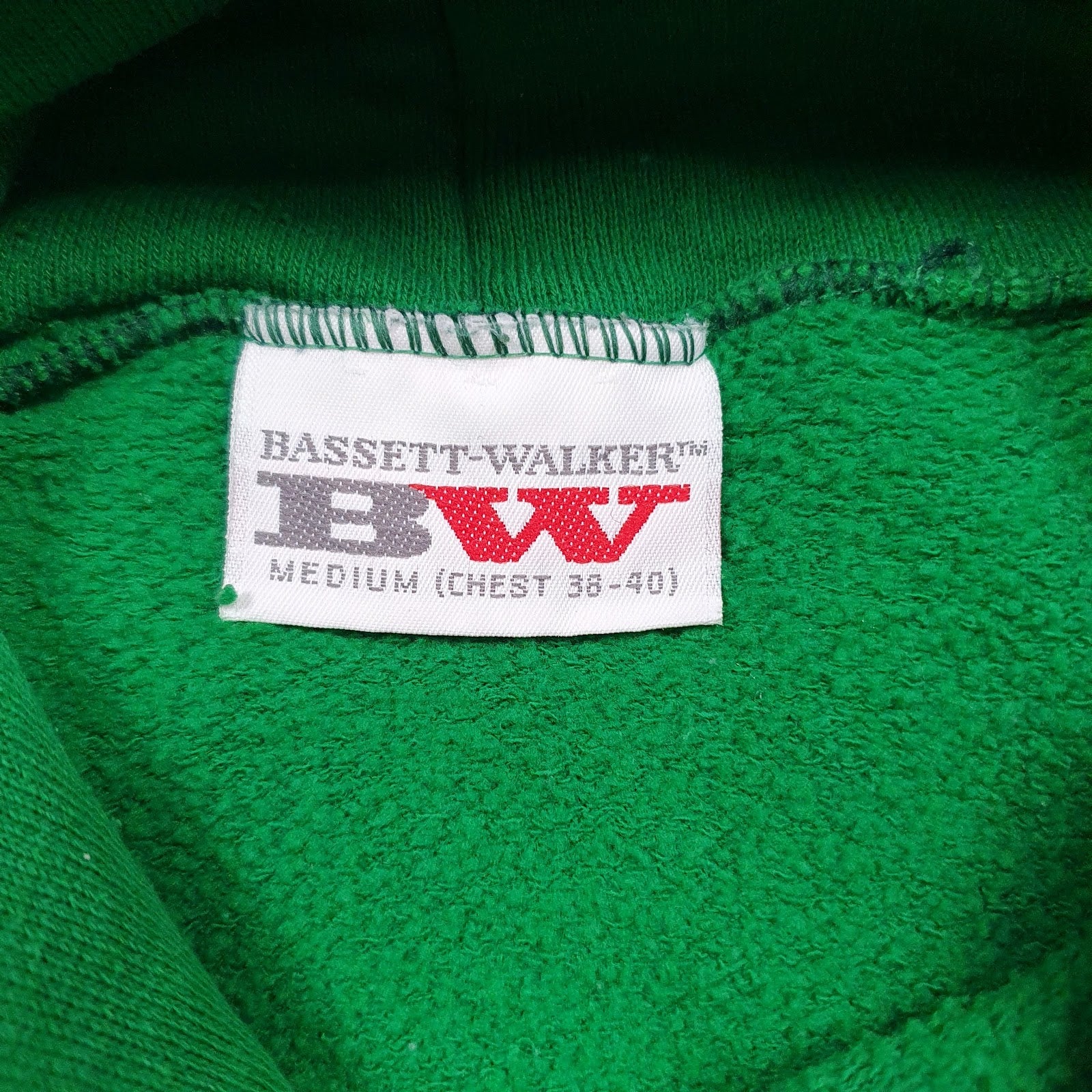 Womens Green Basset-Walker Vintage 90s Hoodie Jumper