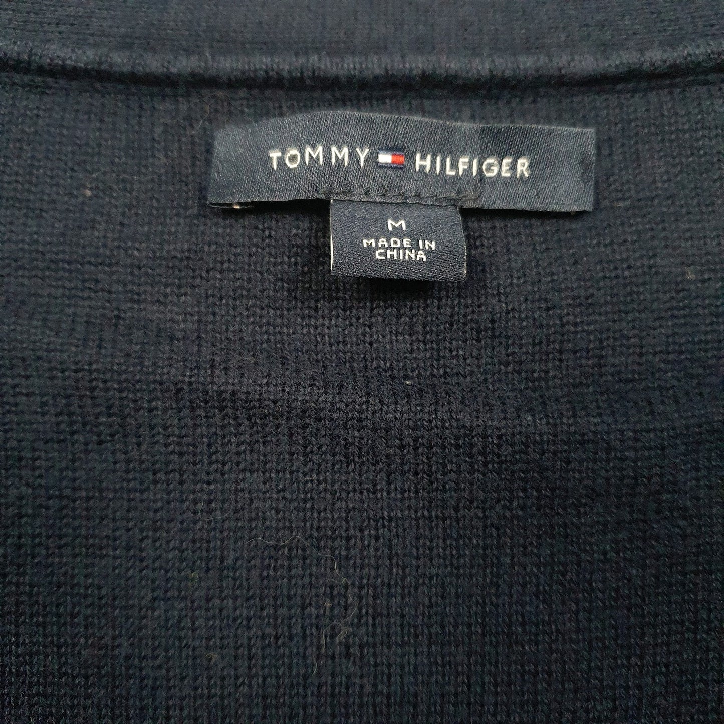Womens Navy Tommy Hilfiger  V Neck Jumper
