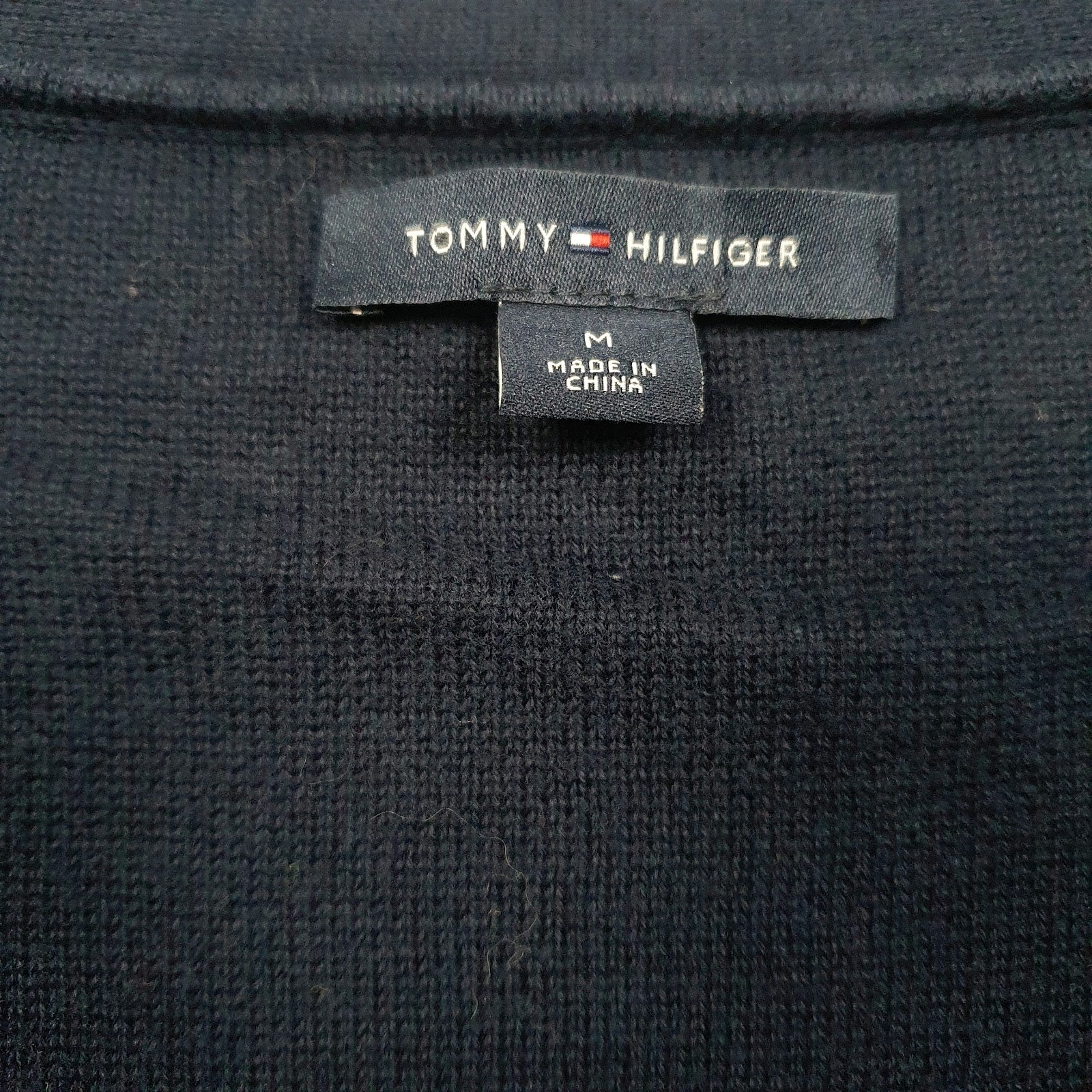 Womens Navy Tommy Hilfiger  V Neck Jumper