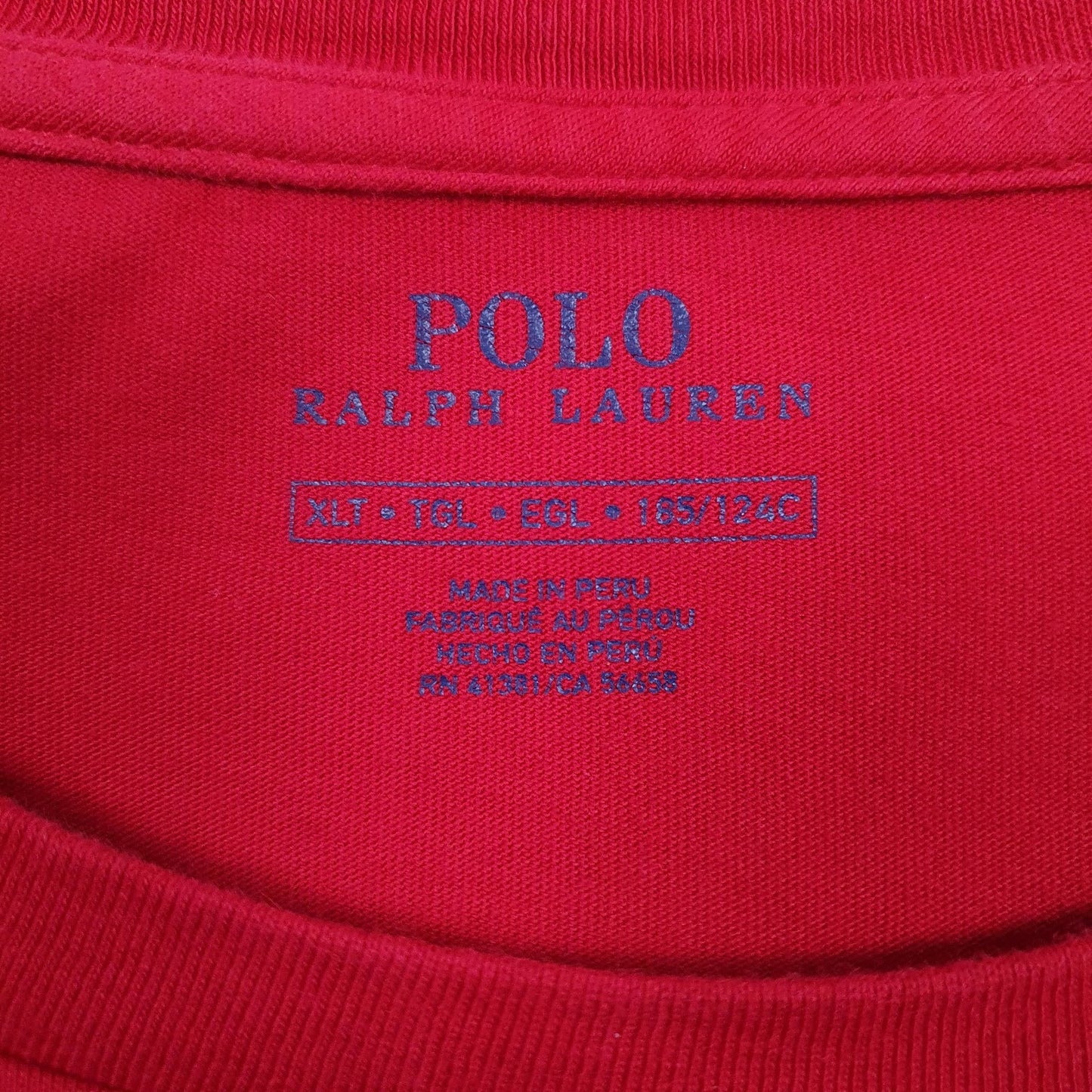 Mens Red Polo Ralph Lauren   T Shirt