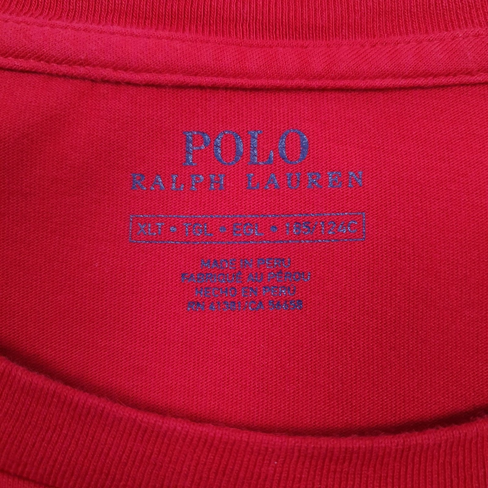 Mens Red Polo Ralph Lauren   T Shirt
