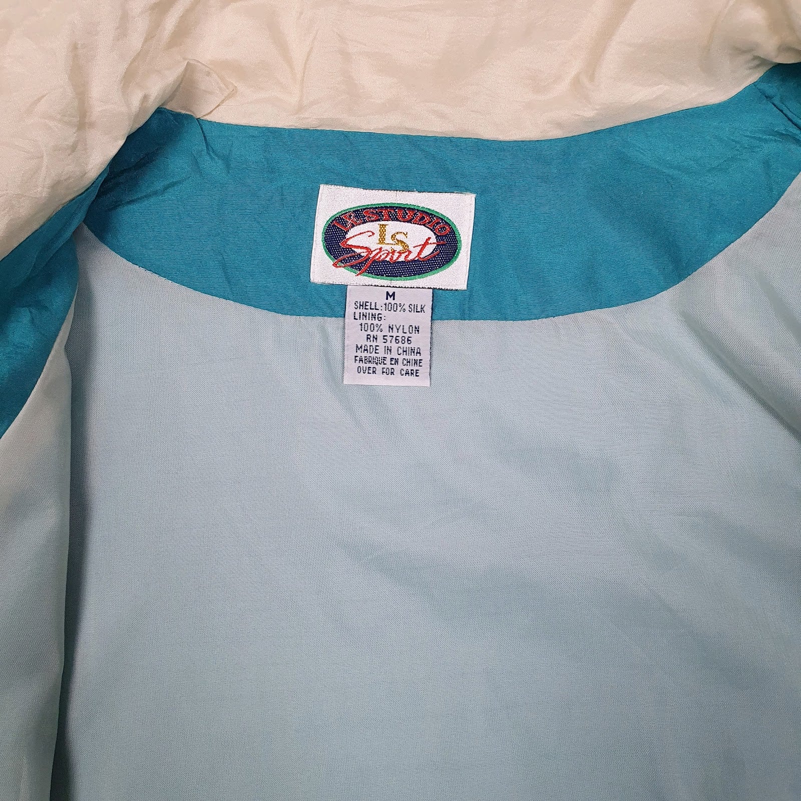 Womens Blue Le Studio Sport Vintage 90s Hoodie Coat
