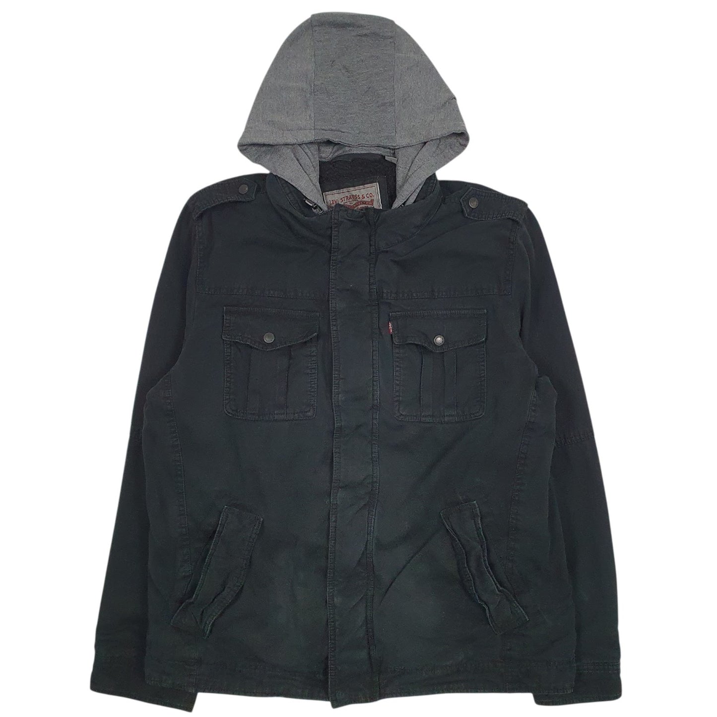 Mens Black Levis Sherpa Lined  Coat
