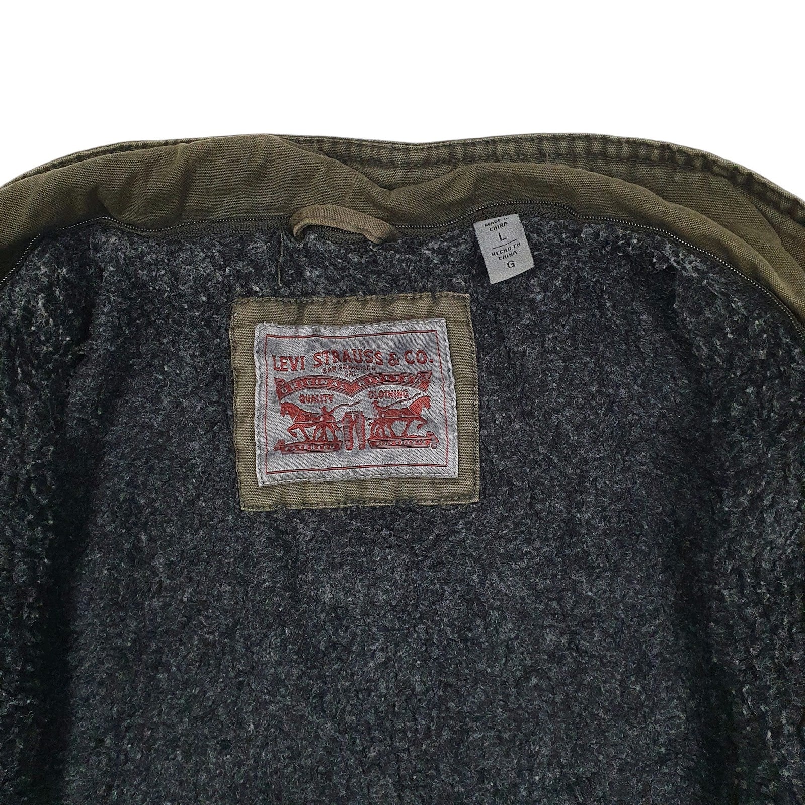 Mens Grey Levis Bomber Military  Coat