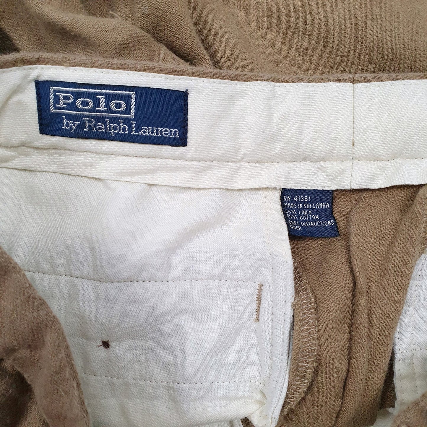 Mens Brown Polo Ralph Lauren Pleated  Trousers