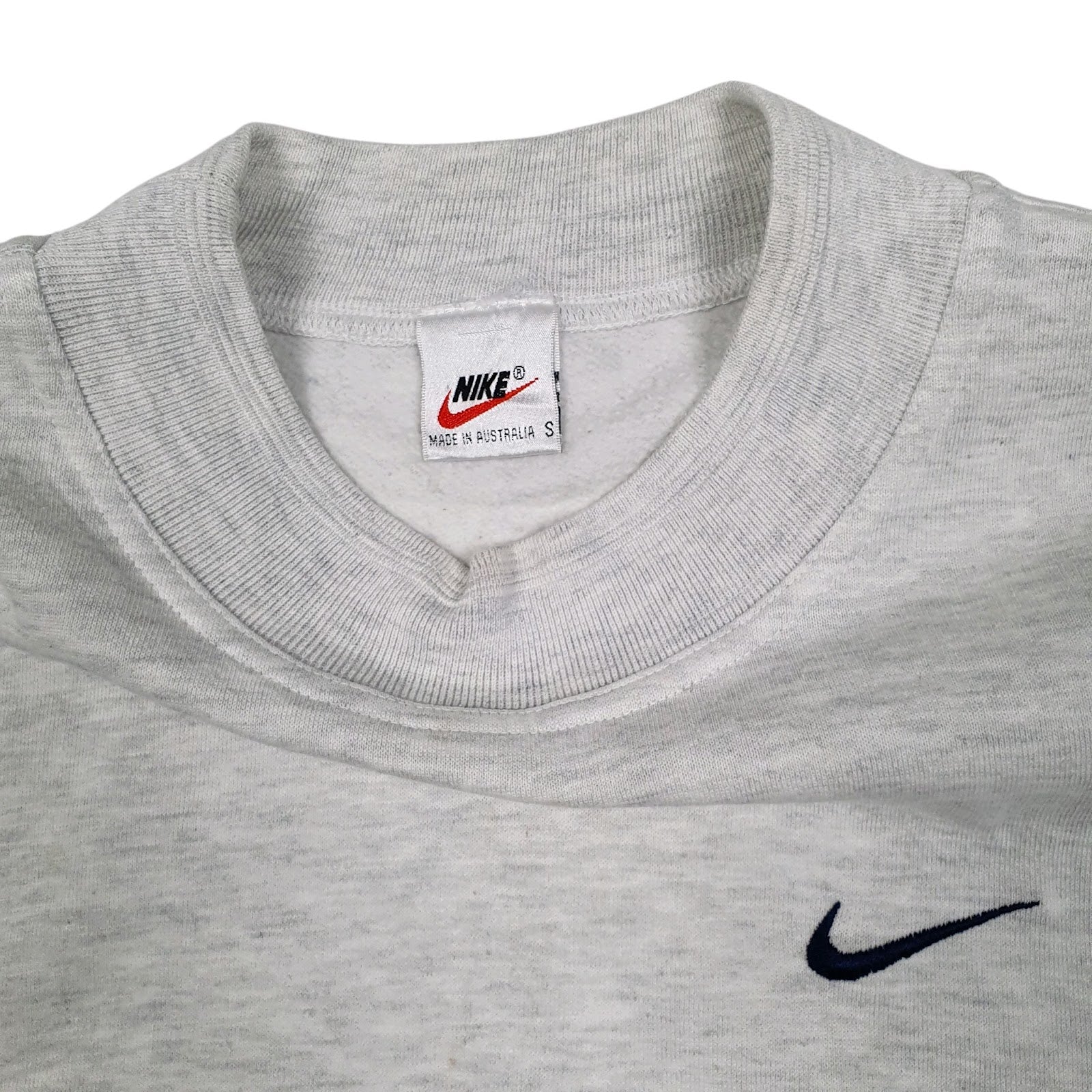 Mens Grey Nike Vintage 90s Crewneck Jumper