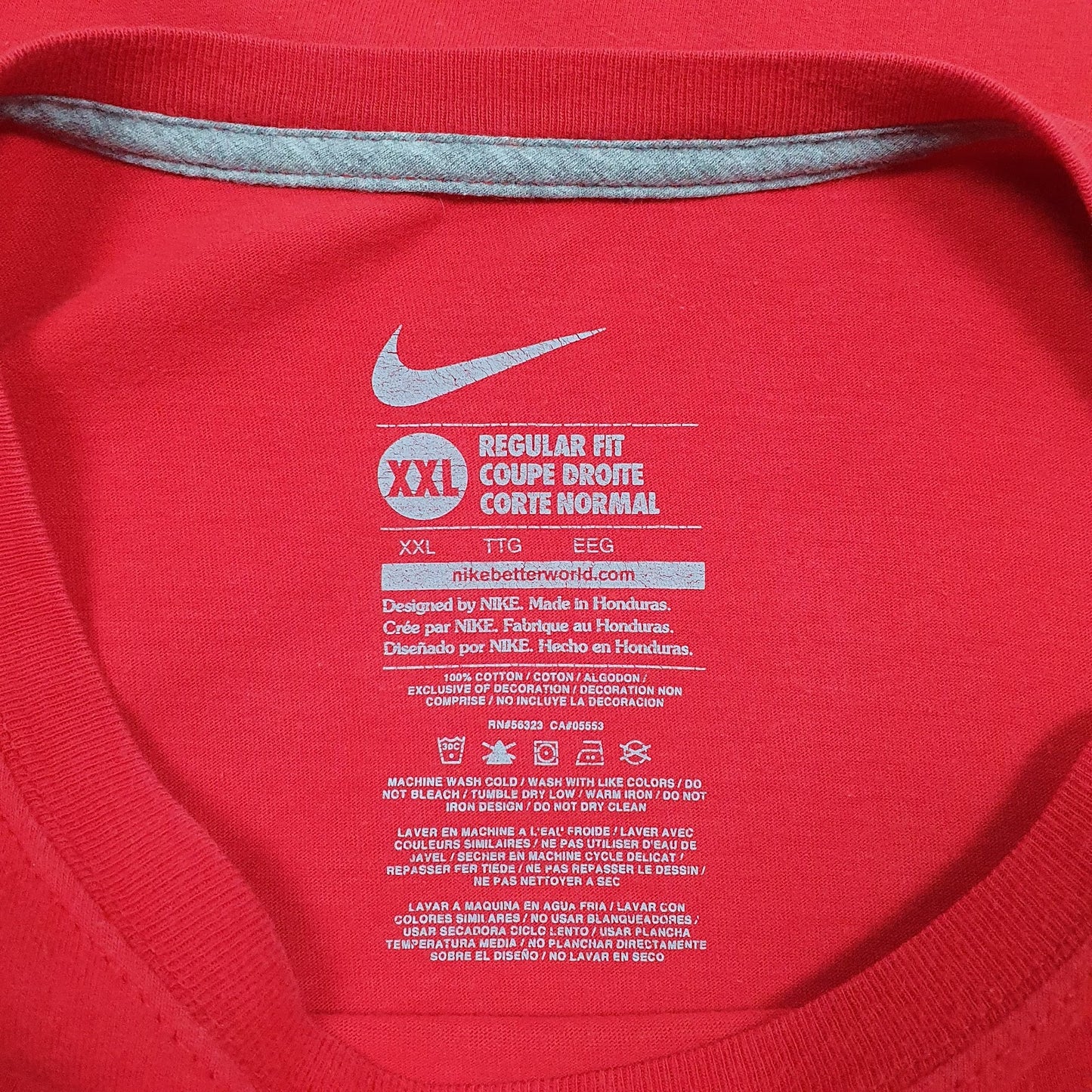 Mens Red Nike Just Do It  T Shirt