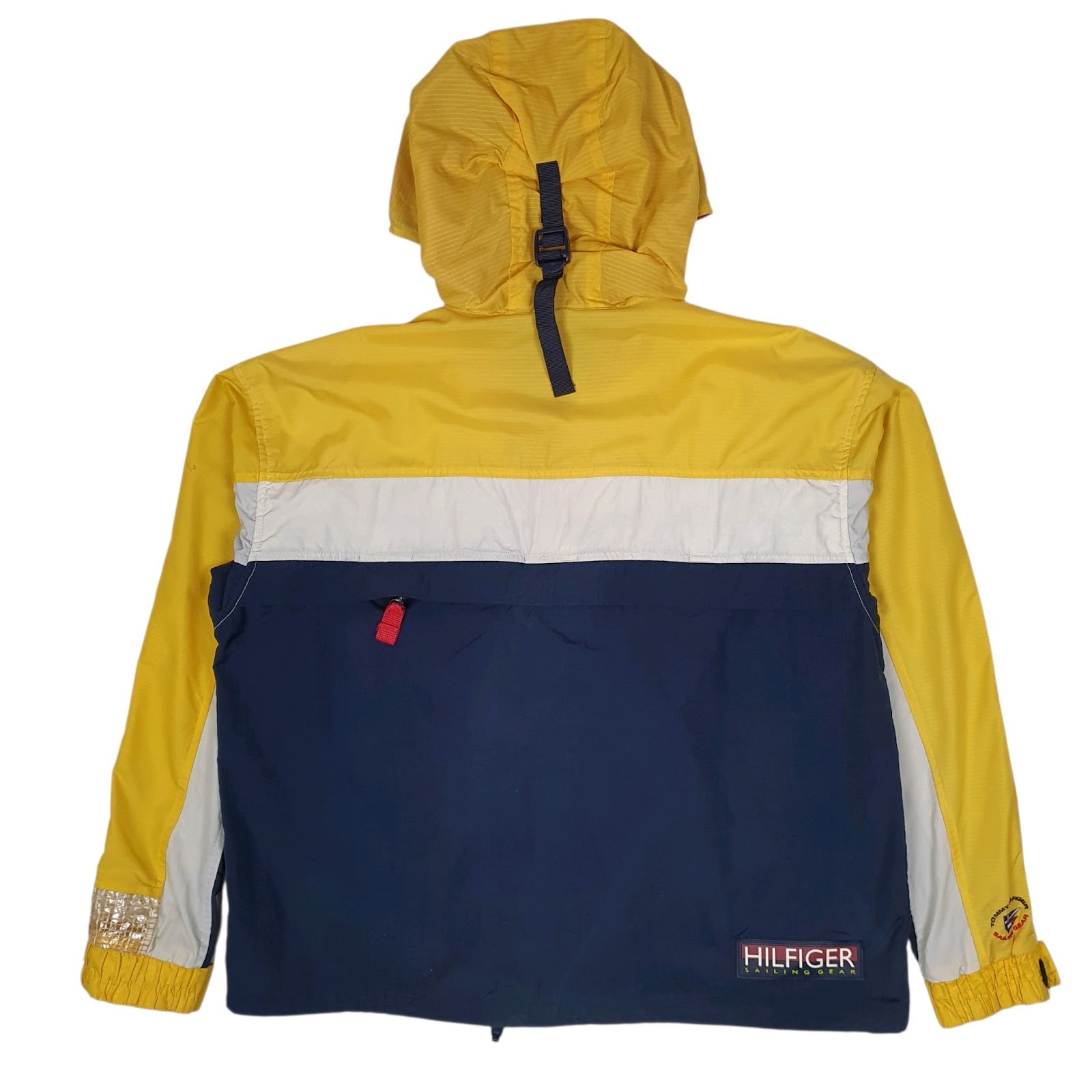 Mens Navy Tommy Hilfiger Vintage 90s Sailing Gear Hoodie Coat