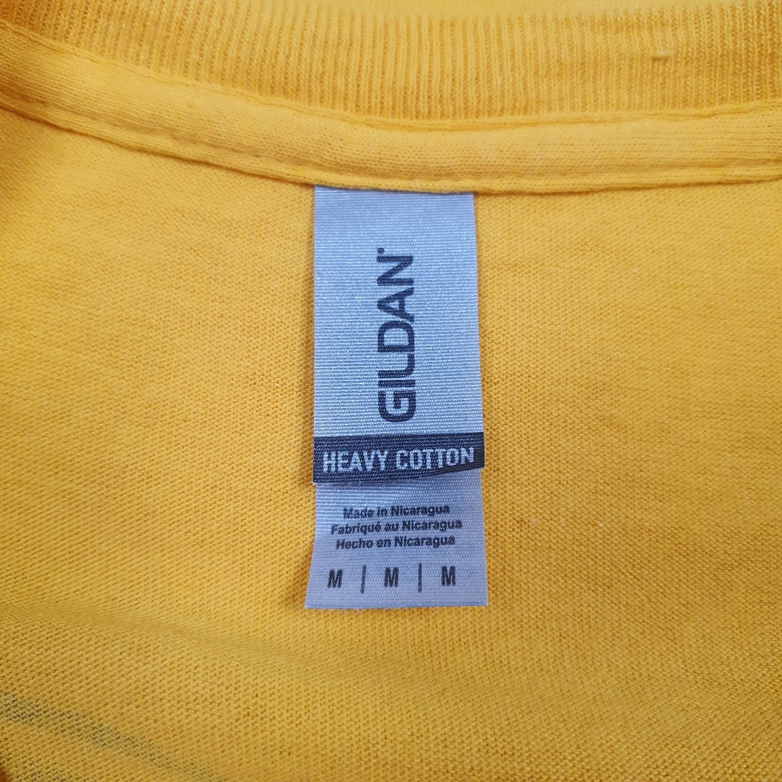 Mens Yellow Gildan   T Shirt
