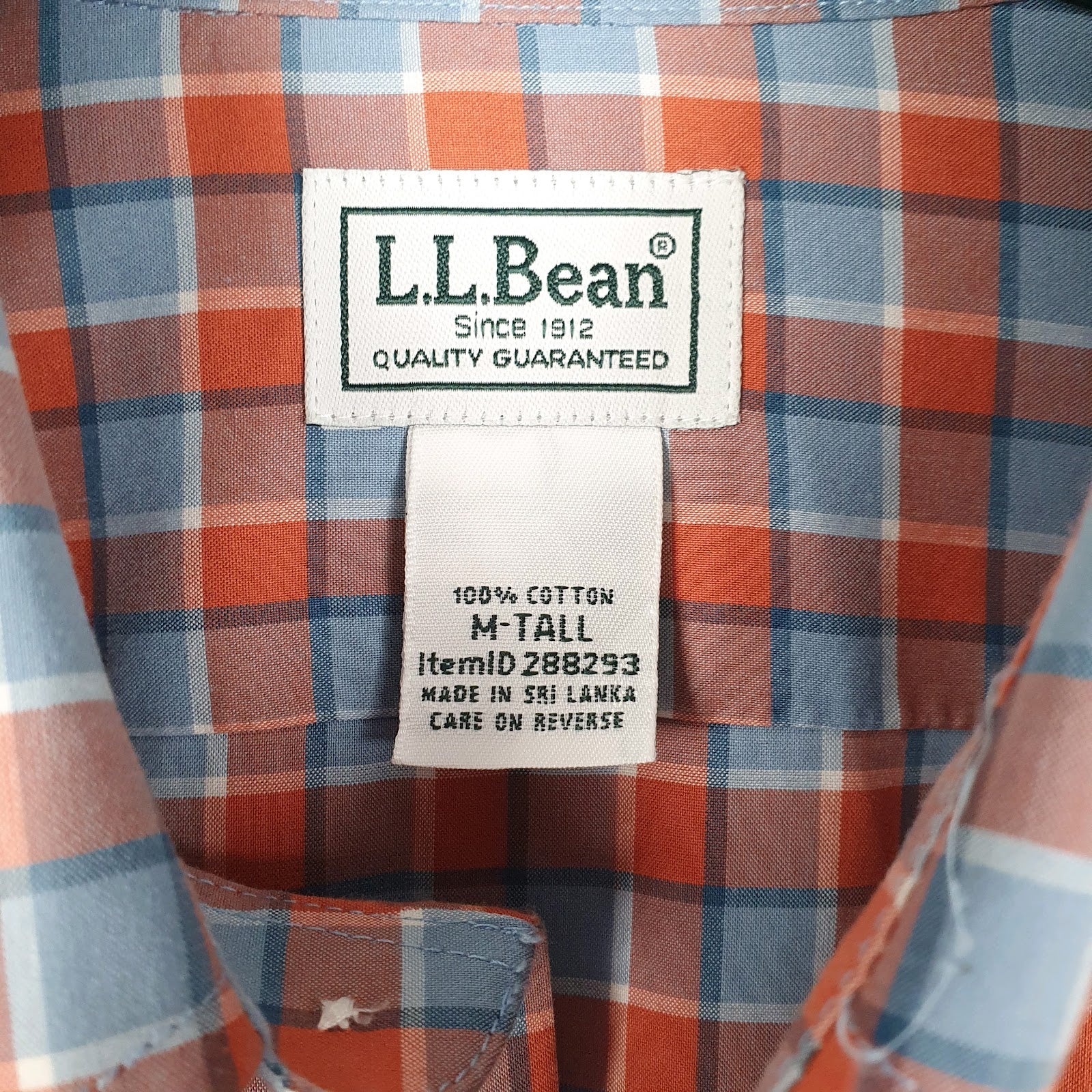 Mens Red L.L.Bean   Shirt