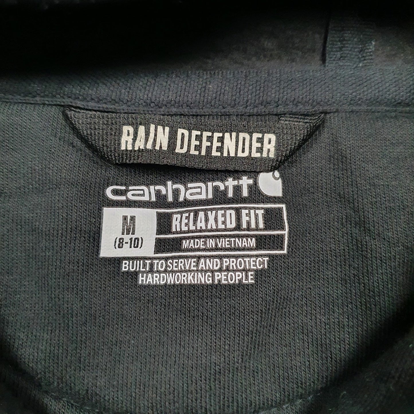 Womens Black Carhartt Relaxed Spellout Hoodie Jumper
