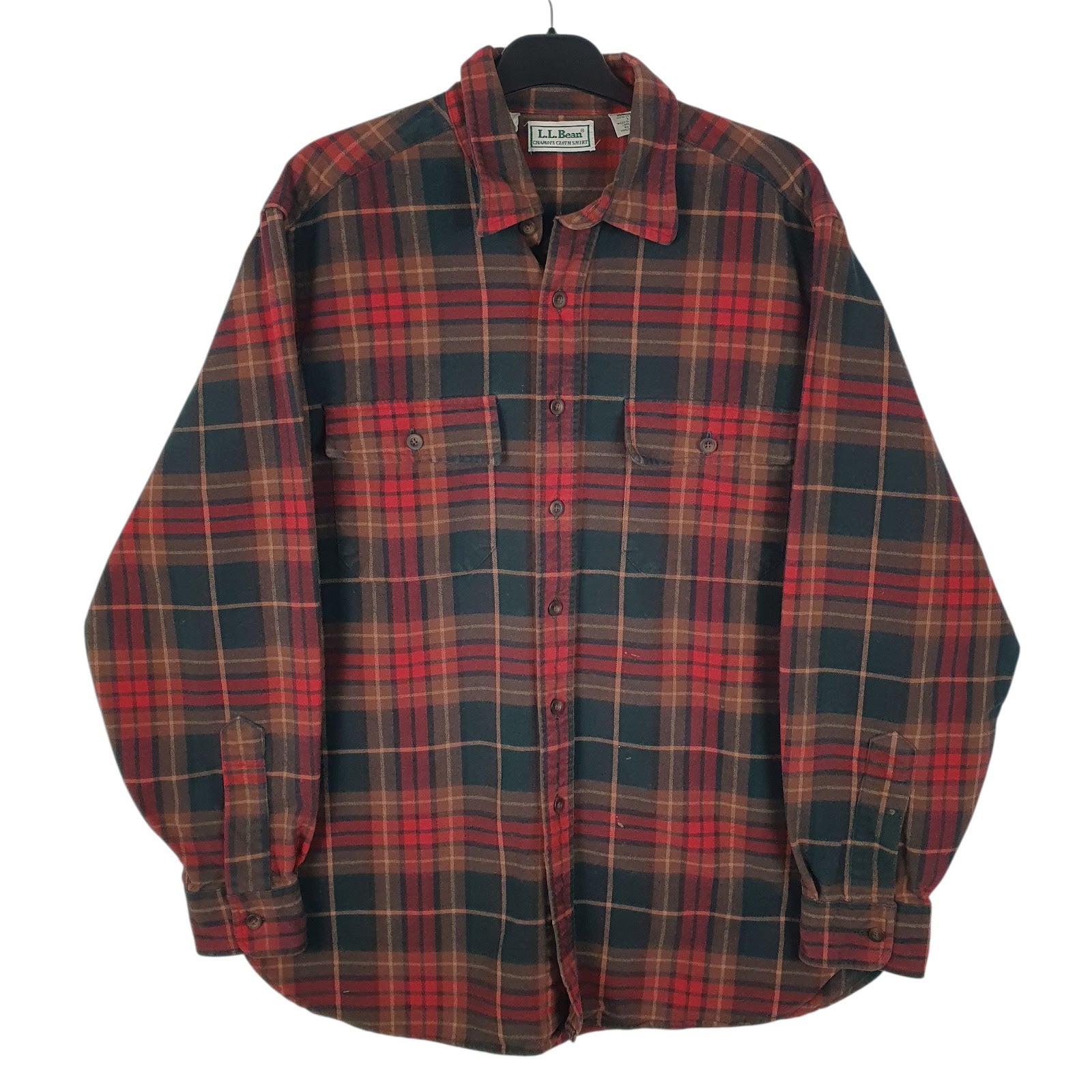 Mens Black L.L.Bean Chamois Long Sleeve Shirt