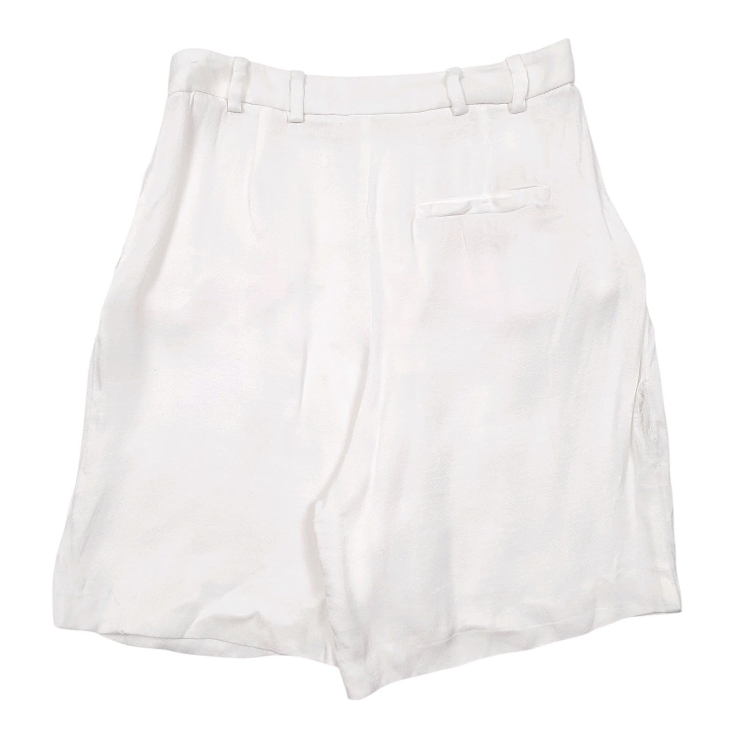 Womens White Zara Pleated  Shorts