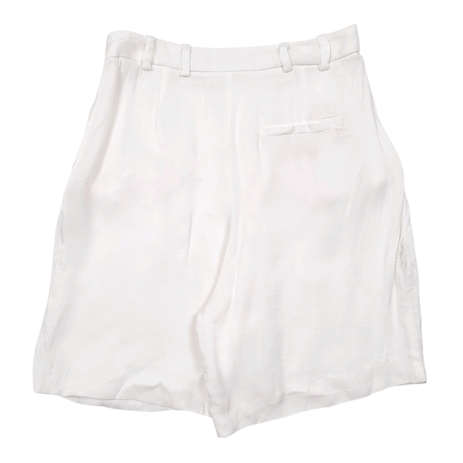 Womens White Zara Pleated  Shorts