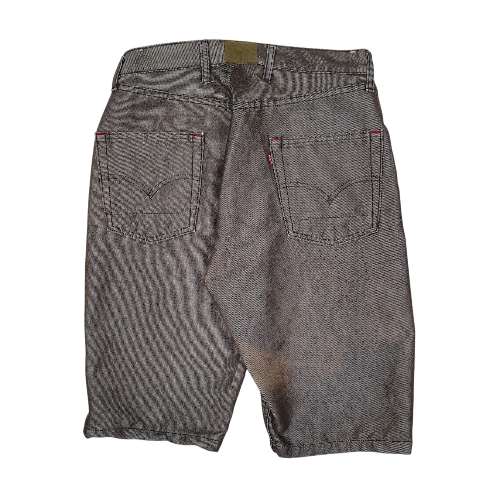 Mens Grey Levis Heritage Hoodie Shorts