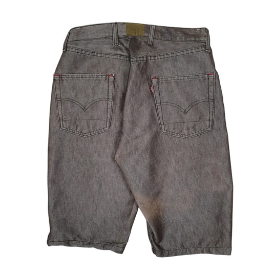 Mens Grey Levis Heritage Hoodie Shorts