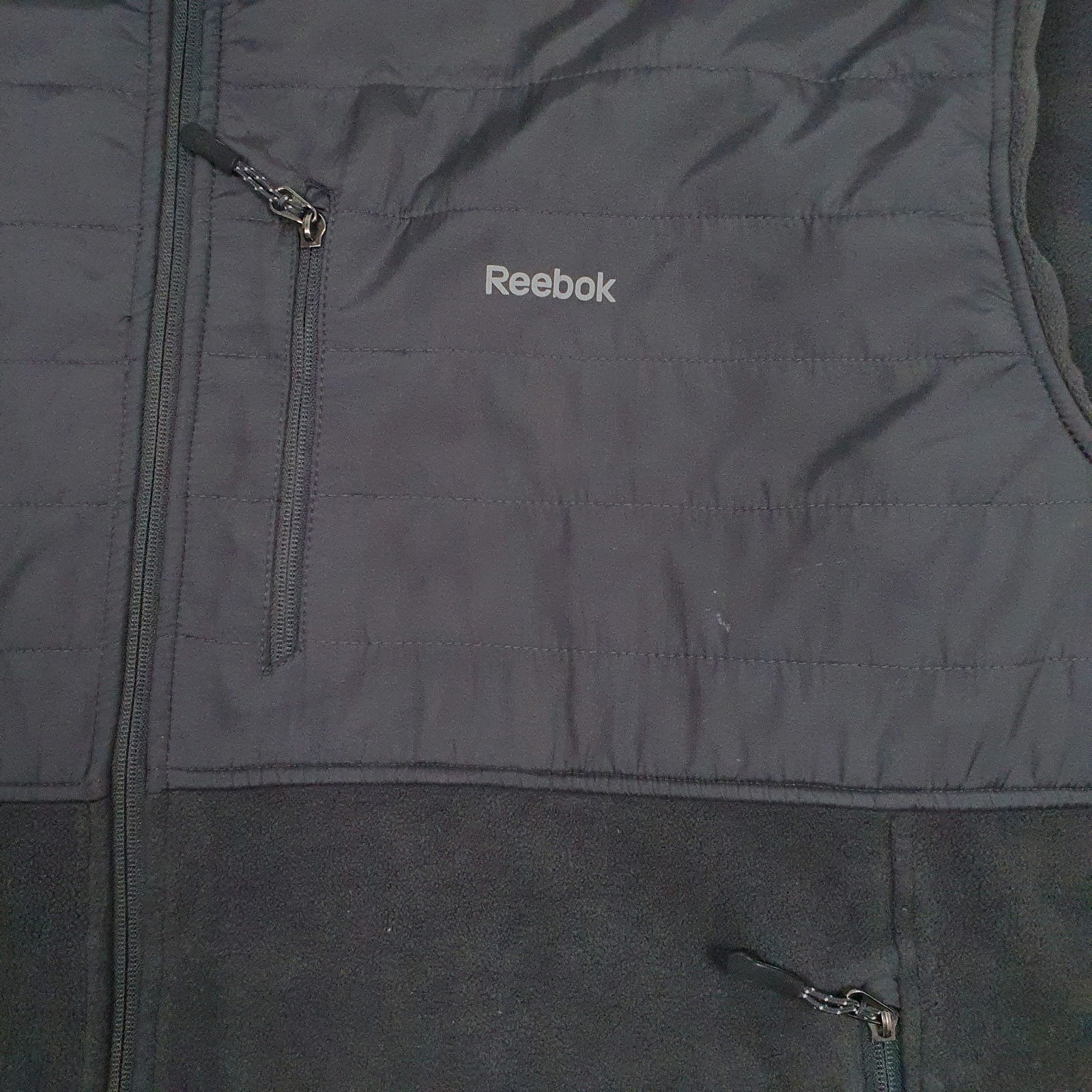 Mens Black Reebok  Full Zip Jumper