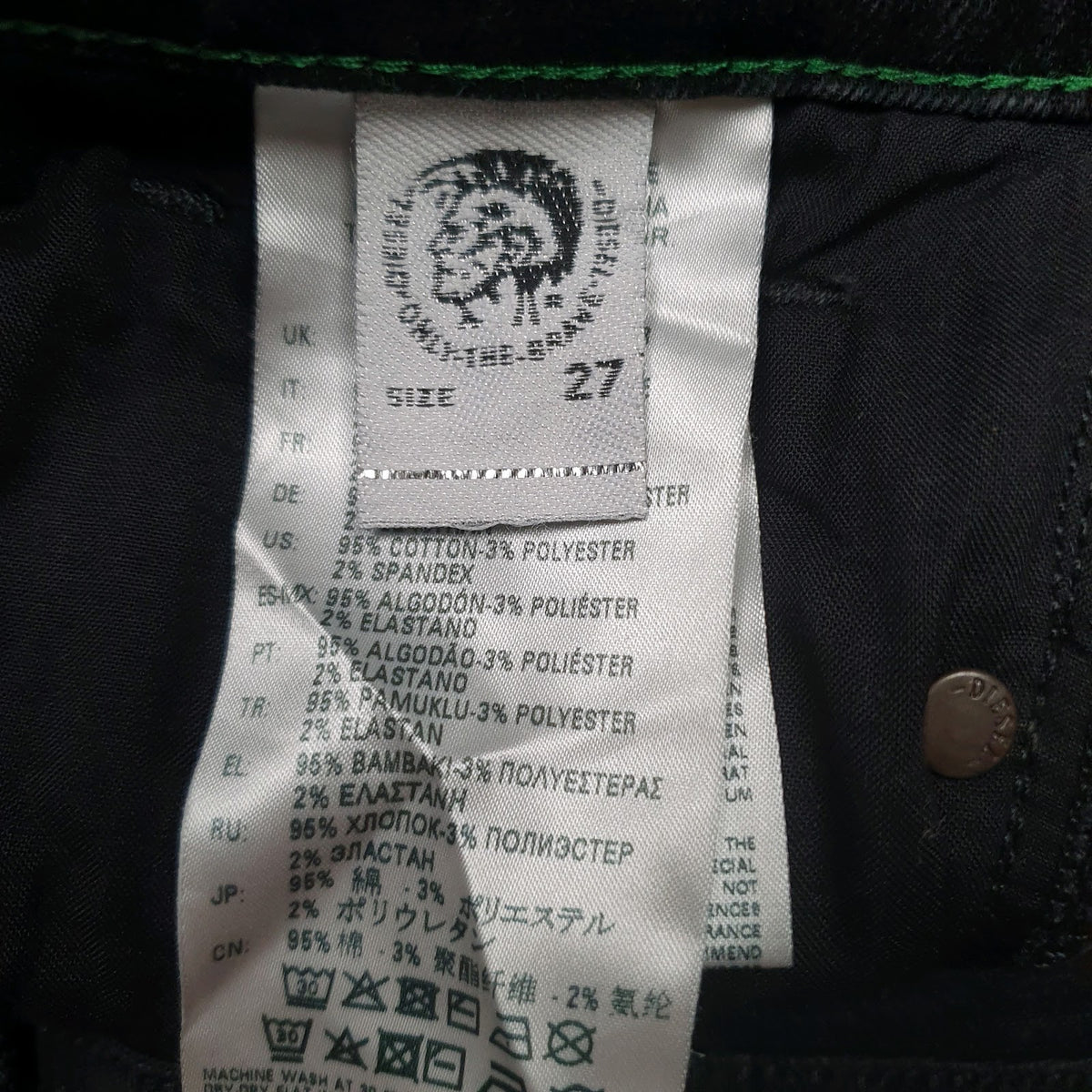 Mens Black Diesel   Jeans