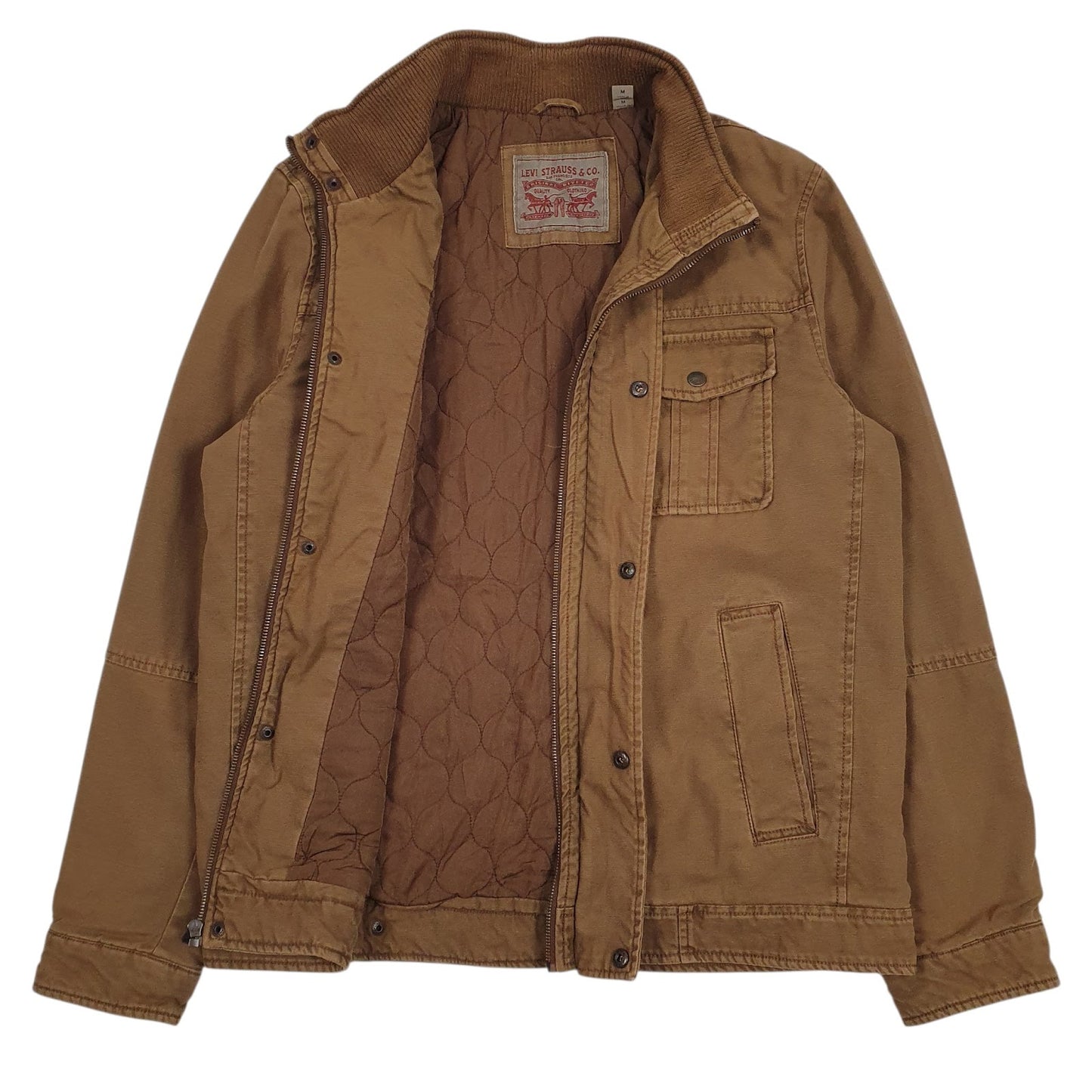 Mens Brown Levis   Coat