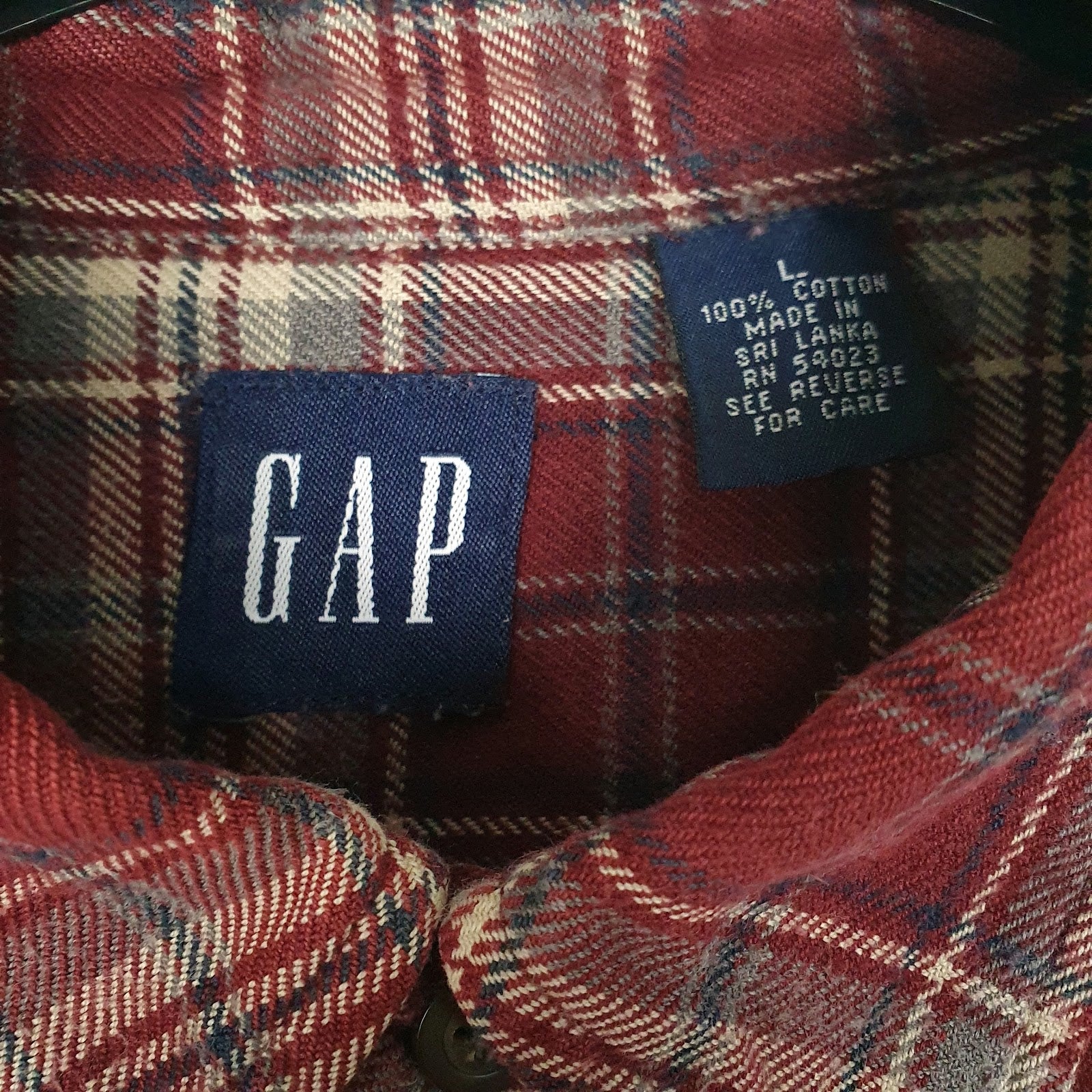 Mens Red Gap Flannel  Shirt