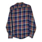 Mens Navy Sears Vintage 80s Flannel Plaid  Shirt