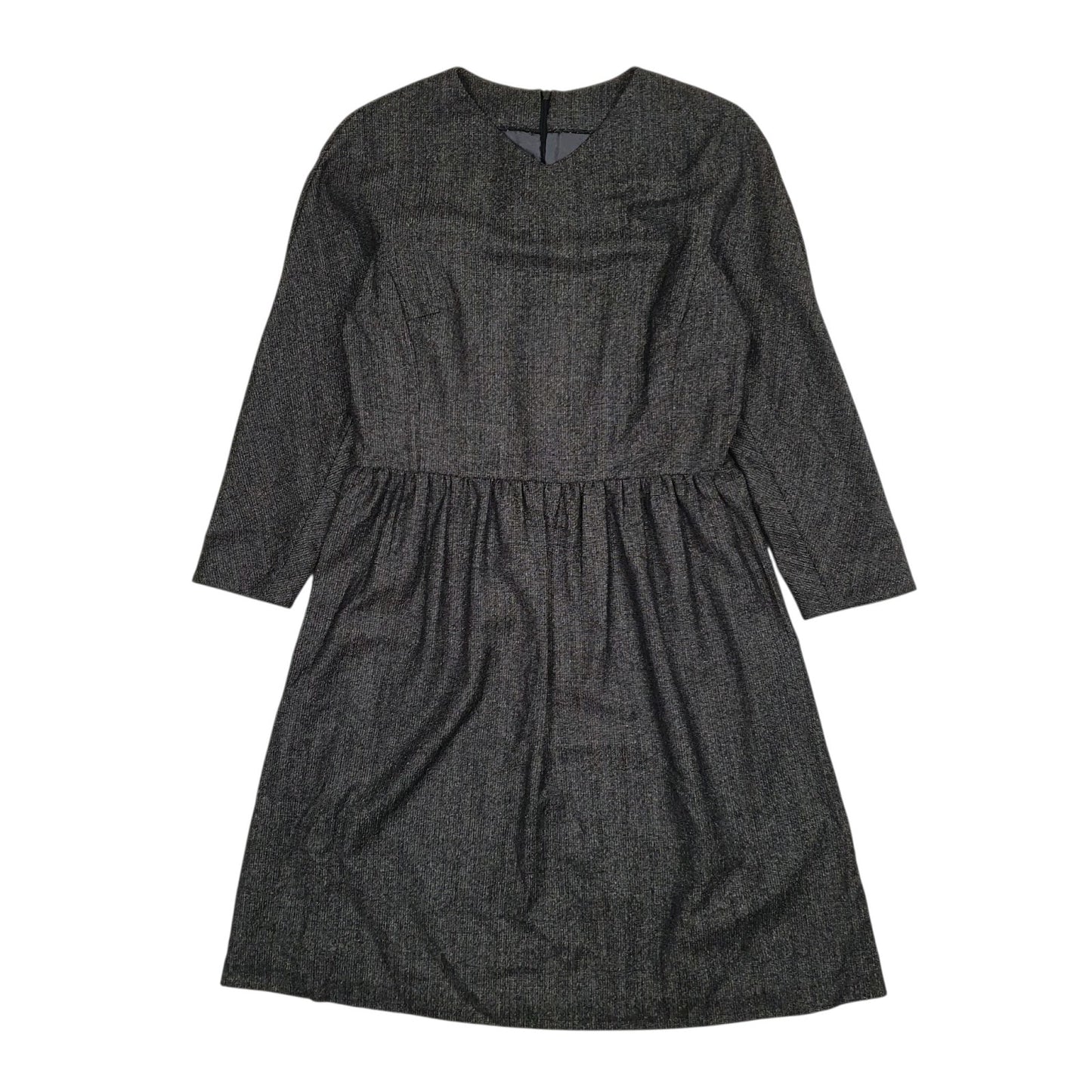 Womens Grey Unbranded Skater Formal Long Sleeve Dress