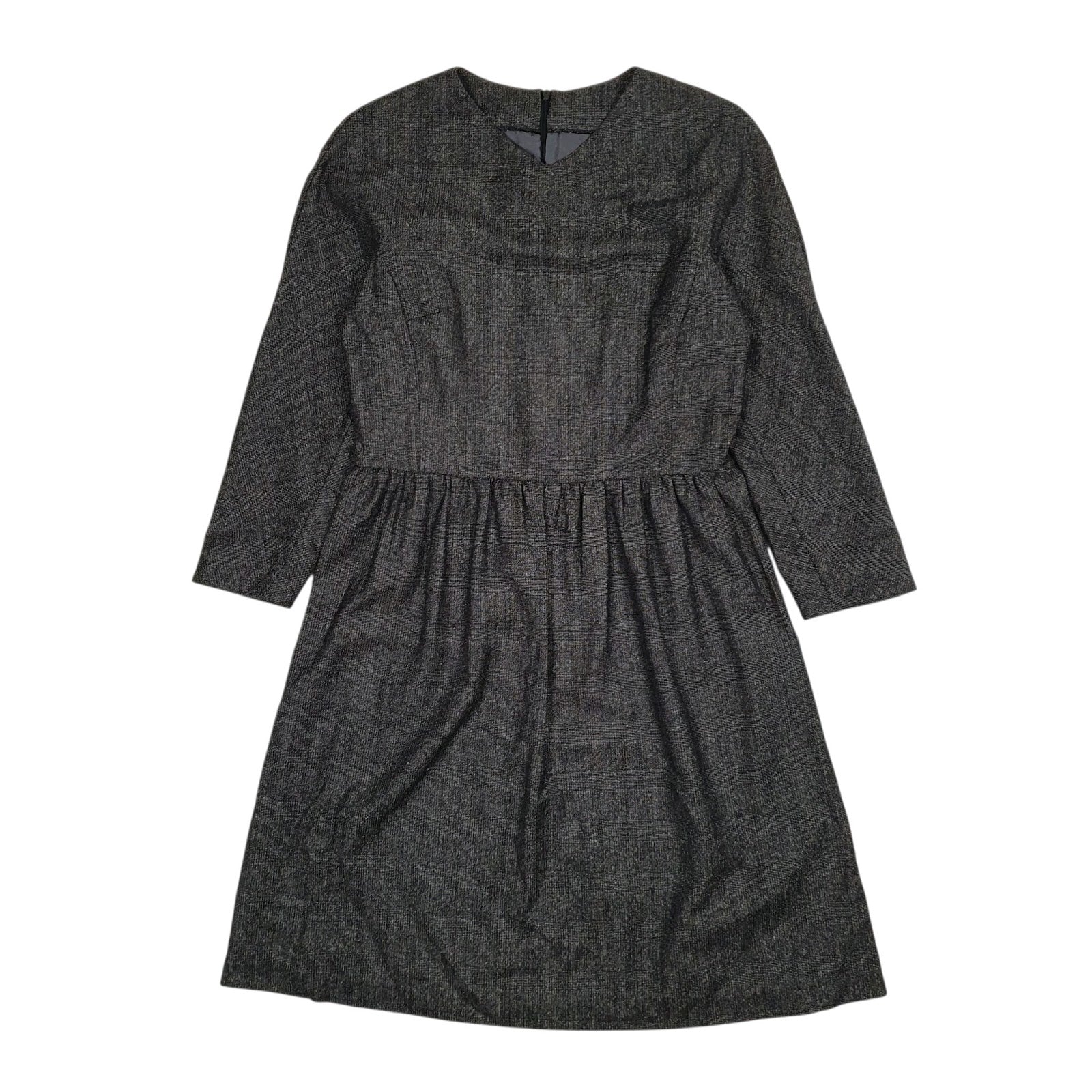 Womens Grey Unbranded Skater Formal Long Sleeve Dress