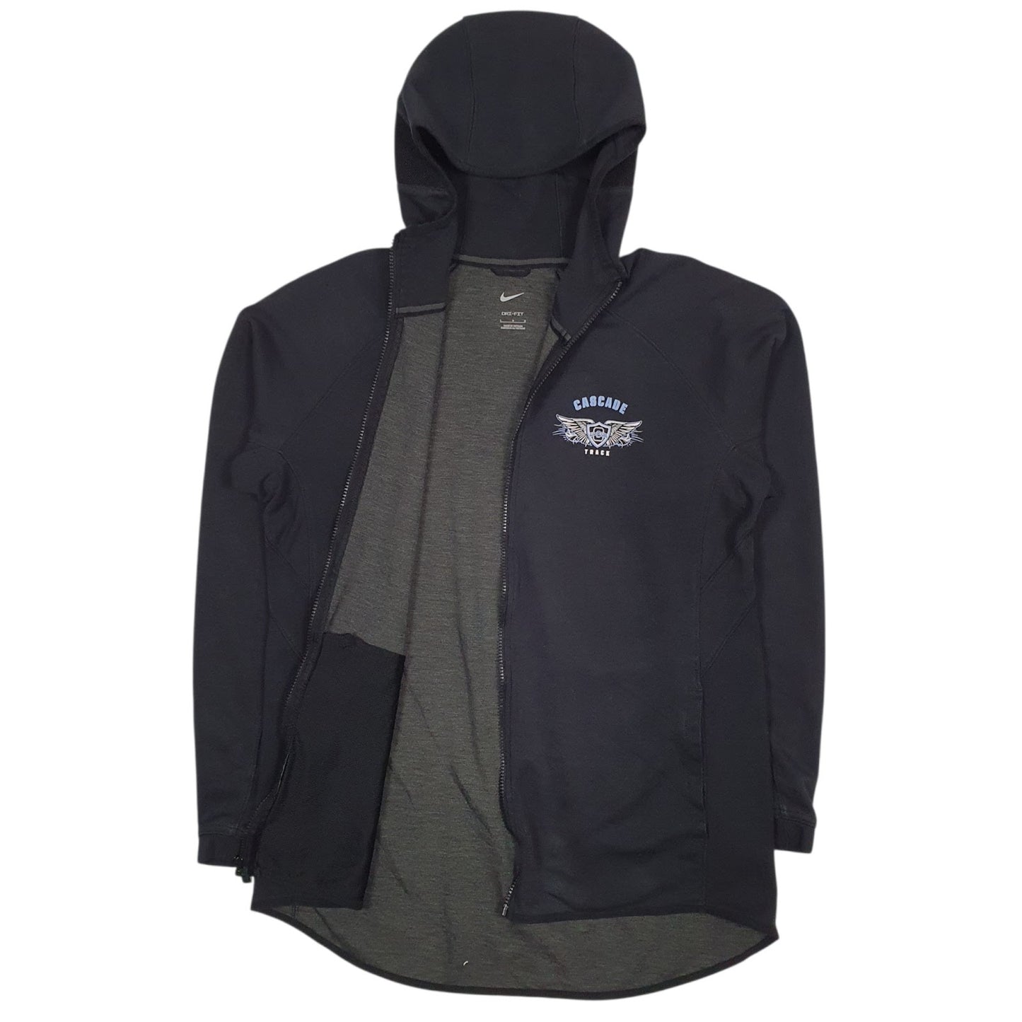 Mens Black Nike Dri-Fit Active Wear Full Zip Jumper