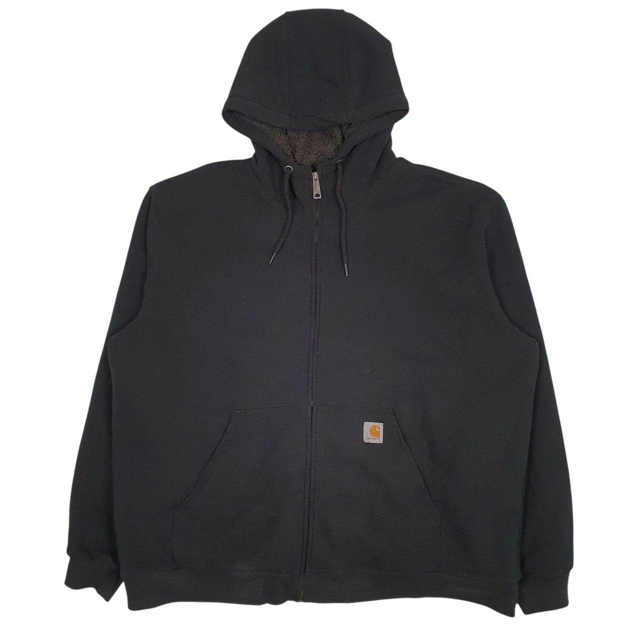 Mens Black Carhartt Shepa Lined Full Zip Jumper
