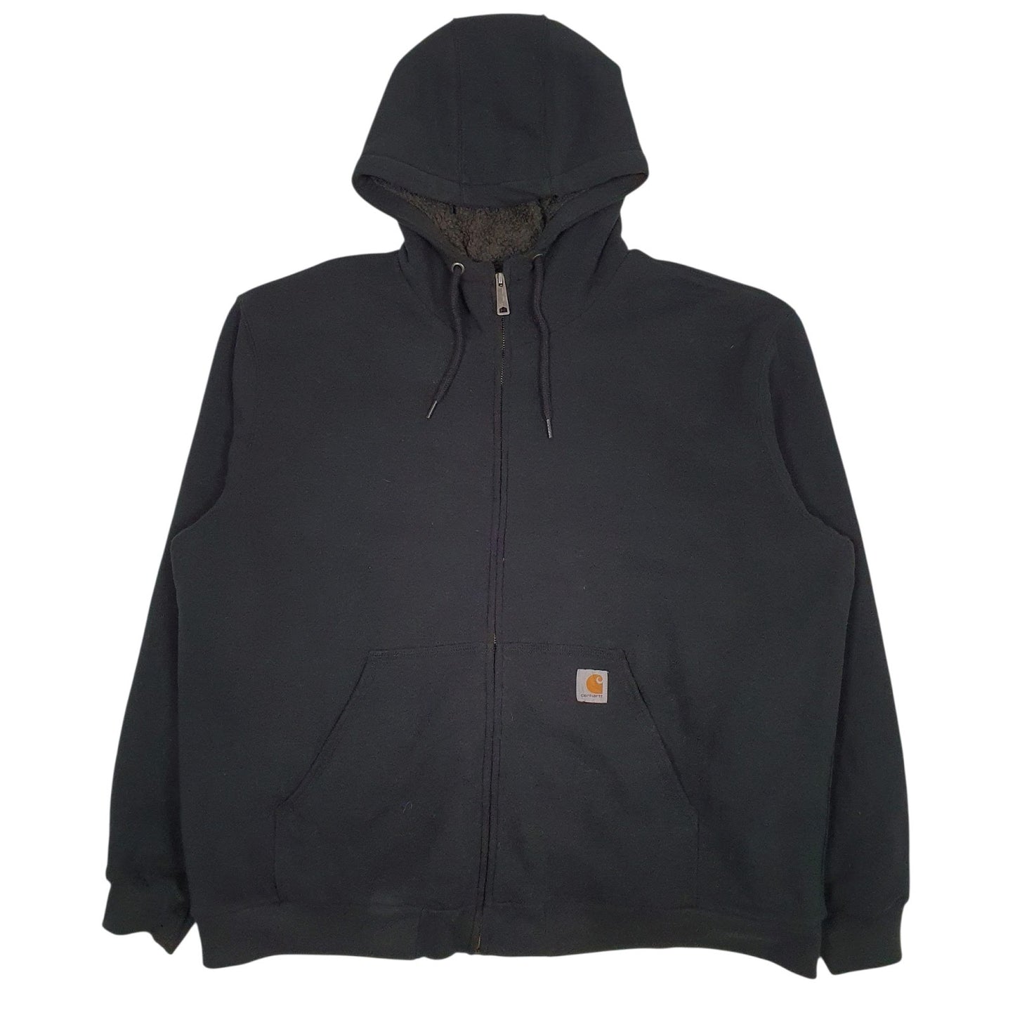 Mens Black Carhartt Shepa Lined Full Zip Jumper