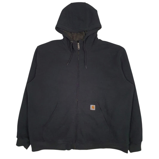 Mens Black Carhartt Shepa Lined Full Zip Jumper