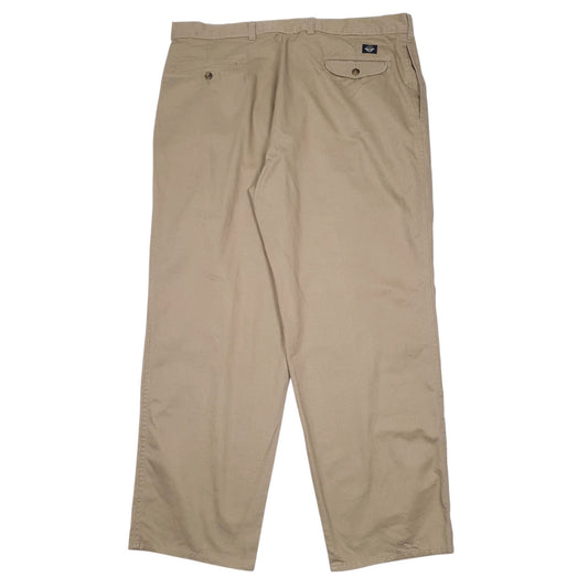 Mens Brown Dockers Vintage 90s Pleated  Trousers