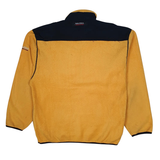 Mens Yellow Nautica Competition Quarter Zip Jumper