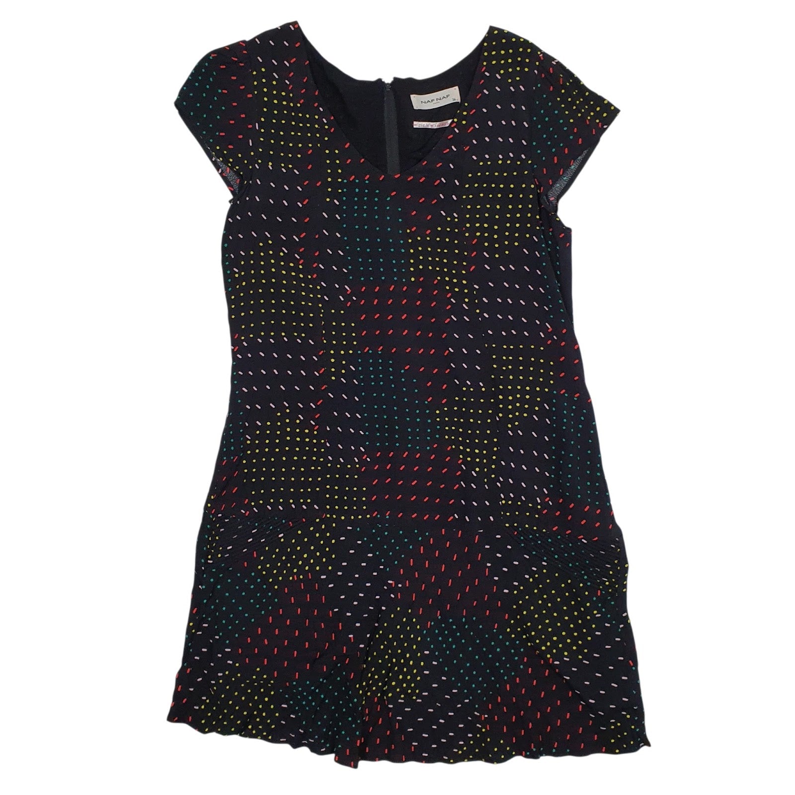 Womens Black Naf Naf  Short Sleeve Dress