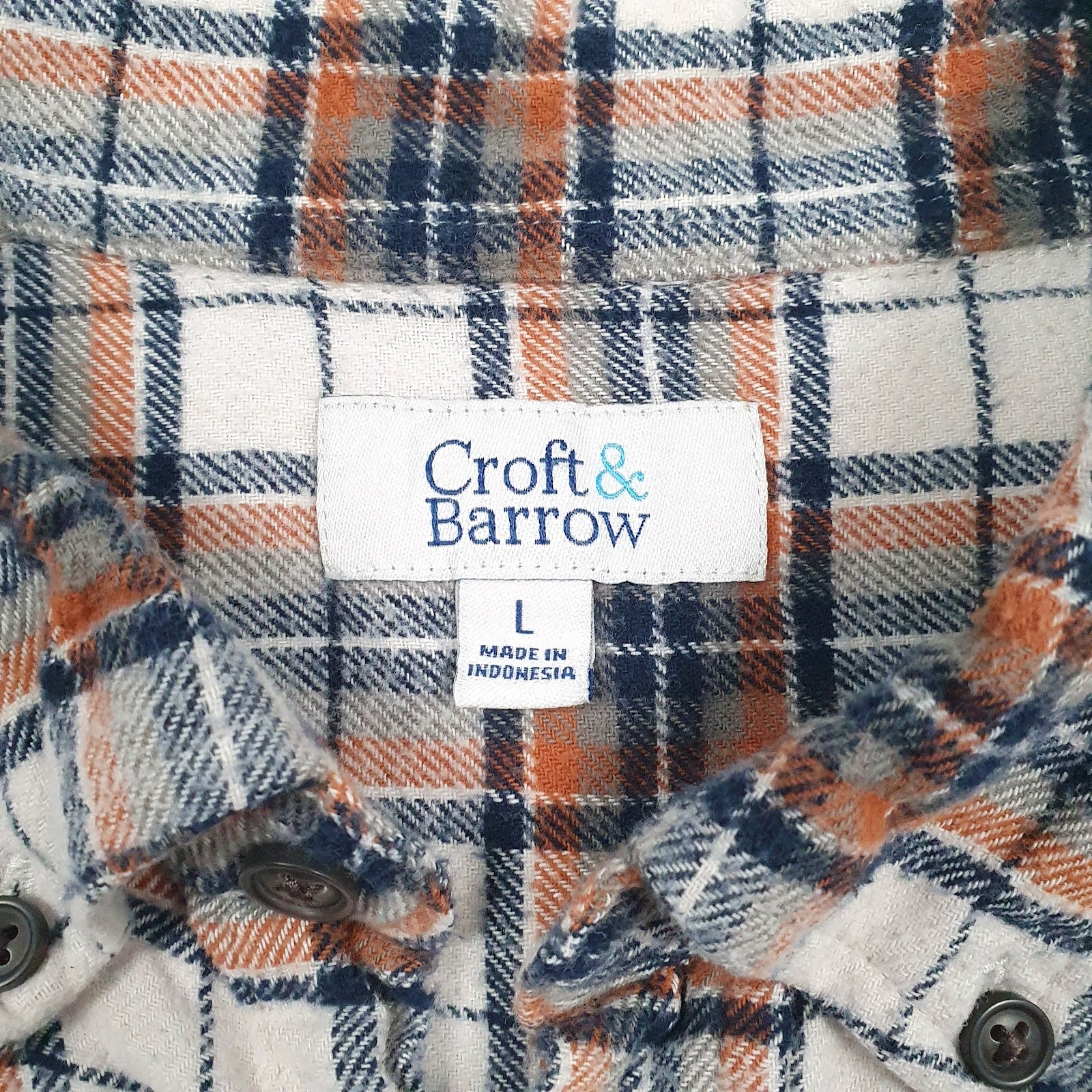 Mens Beige Croft & Barrow Flannel  Shirt