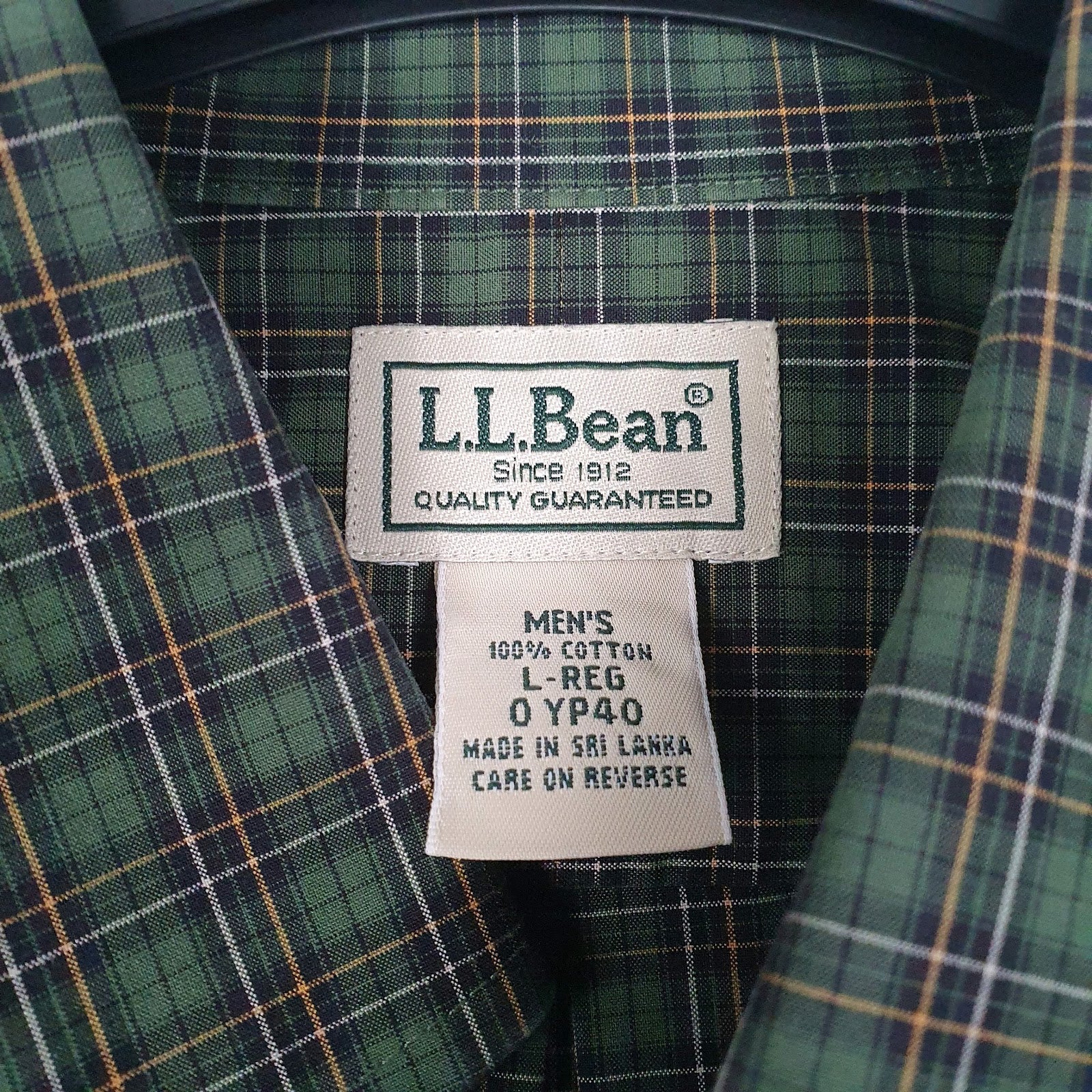 Mens Green L.L.Bean   Shirt