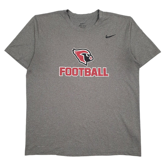 Mens Grey Nike Football Dri-Fit Short Sleeve T Shirt