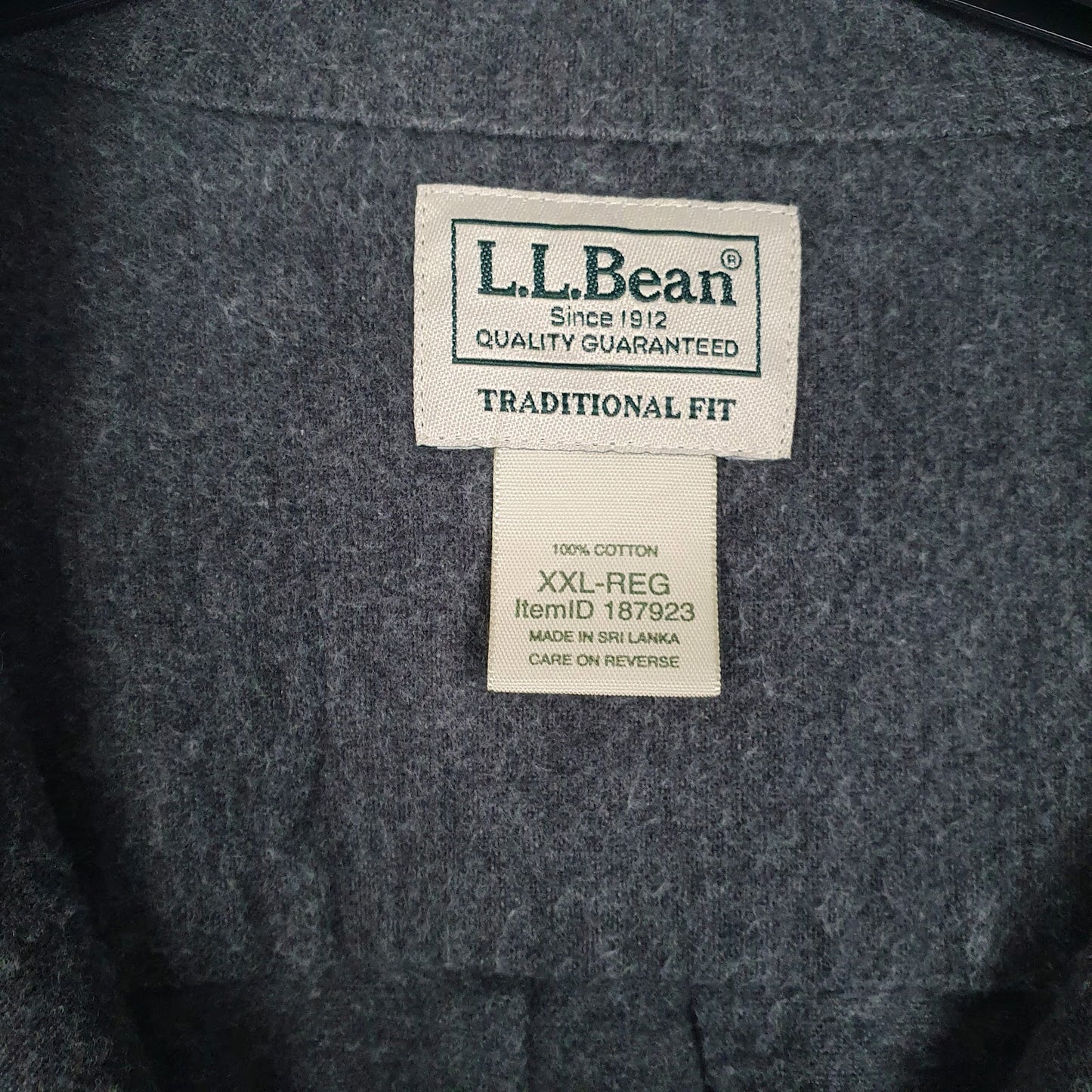 Mens Grey L.L.Bean Chamois  Shirt