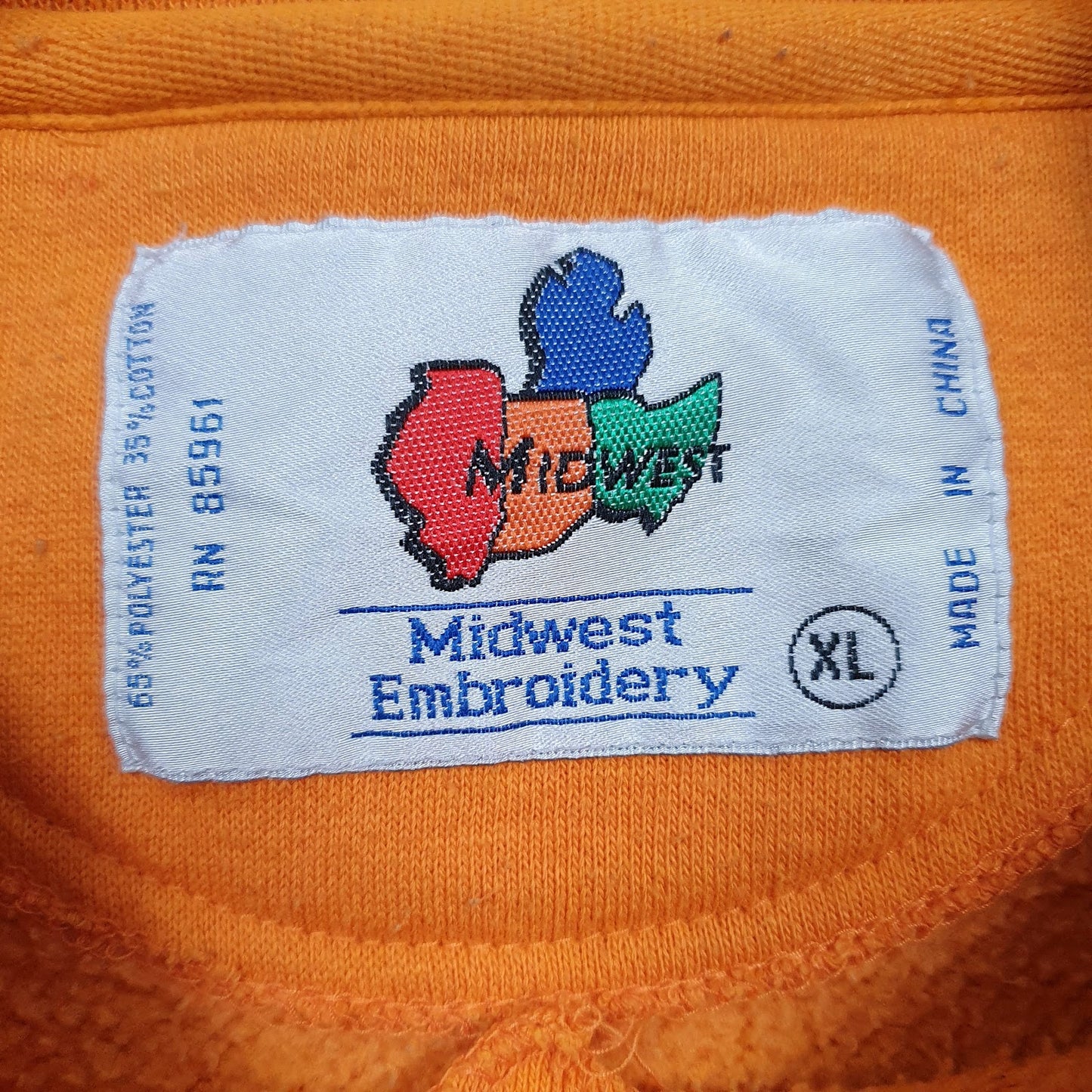 Mens Yellow Midwest Embroidery Vintage Tennessee Crewneck Jumper
