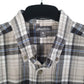 Mens Grey Eddie Bauer Heavyweight Plaid Flannel  Shirt