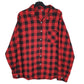 Mens Red Unbranded Flannel Long Sleeve Shirt