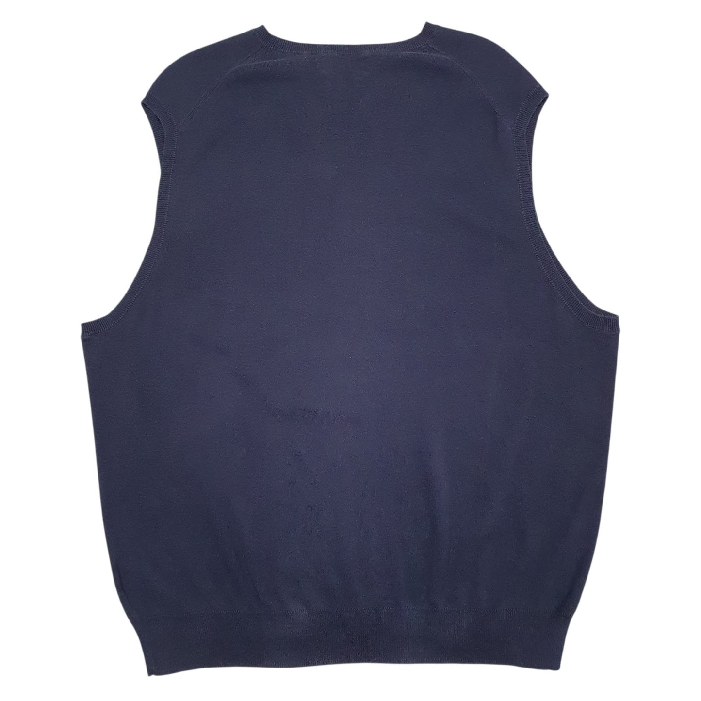 Mens Navy Polo Ralph Lauren Pima Gilet Jumper